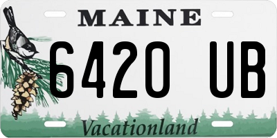 ME license plate 6420UB