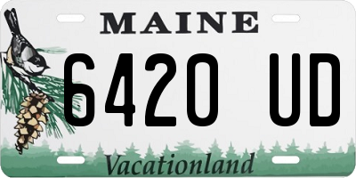 ME license plate 6420UD