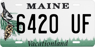 ME license plate 6420UF