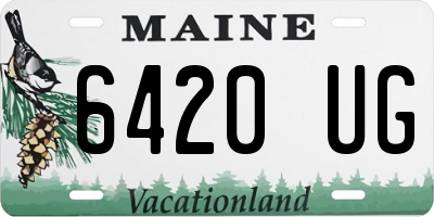 ME license plate 6420UG