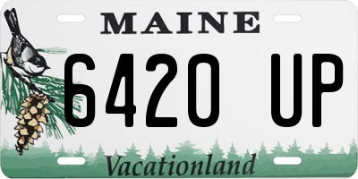 ME license plate 6420UP
