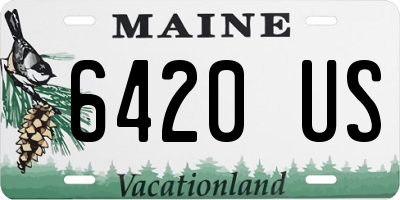 ME license plate 6420US