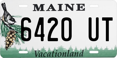 ME license plate 6420UT