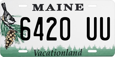 ME license plate 6420UU