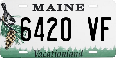 ME license plate 6420VF