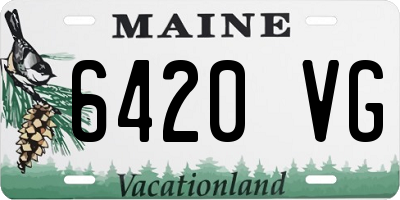 ME license plate 6420VG