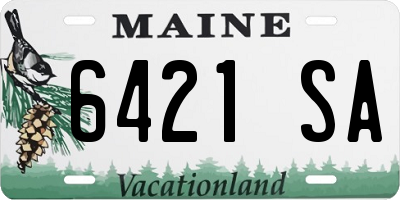 ME license plate 6421SA