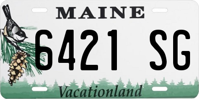 ME license plate 6421SG