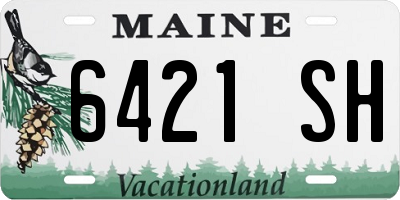ME license plate 6421SH