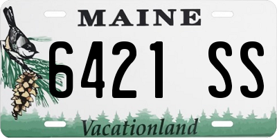 ME license plate 6421SS