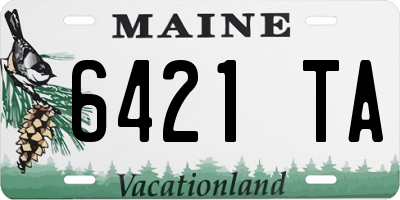 ME license plate 6421TA
