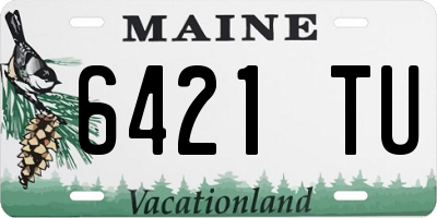 ME license plate 6421TU