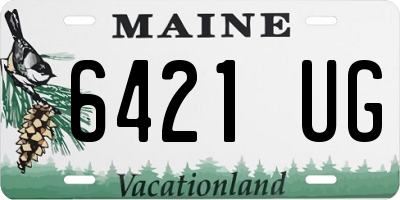 ME license plate 6421UG