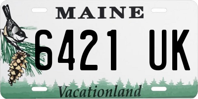 ME license plate 6421UK