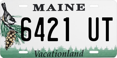 ME license plate 6421UT