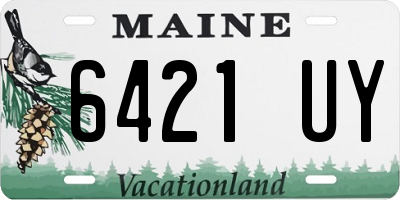 ME license plate 6421UY