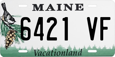 ME license plate 6421VF