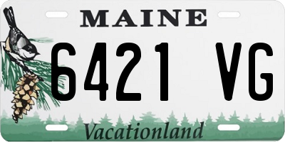 ME license plate 6421VG