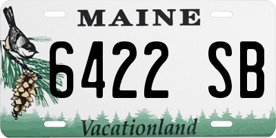 ME license plate 6422SB