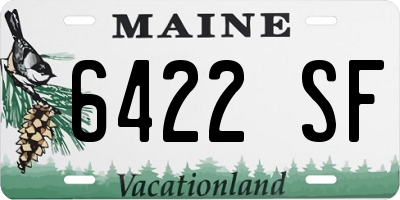 ME license plate 6422SF