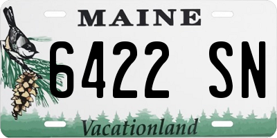 ME license plate 6422SN
