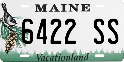 ME license plate 6422SS