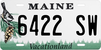 ME license plate 6422SW