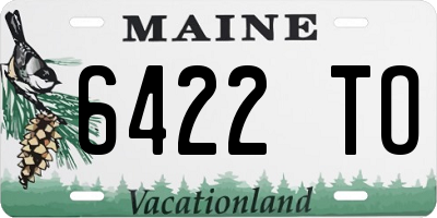 ME license plate 6422TO