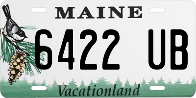 ME license plate 6422UB