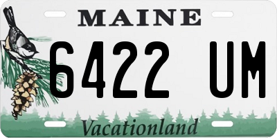 ME license plate 6422UM