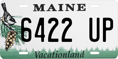 ME license plate 6422UP