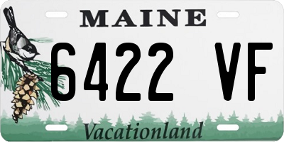 ME license plate 6422VF