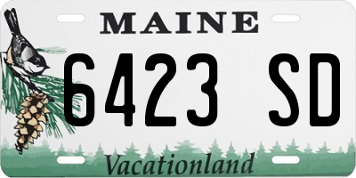ME license plate 6423SD