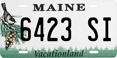 ME license plate 6423SI
