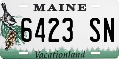 ME license plate 6423SN