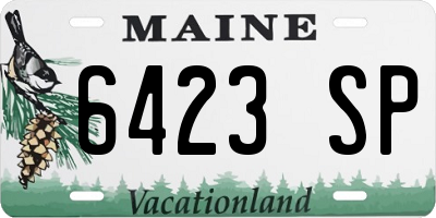 ME license plate 6423SP