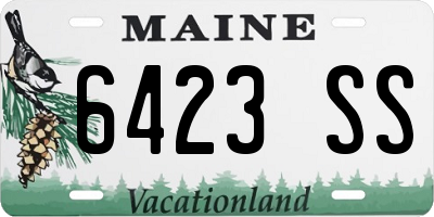 ME license plate 6423SS