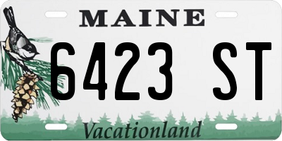 ME license plate 6423ST
