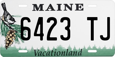 ME license plate 6423TJ