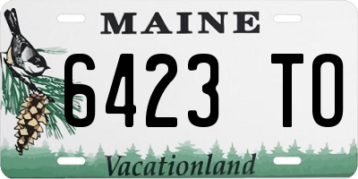 ME license plate 6423TO
