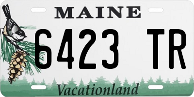 ME license plate 6423TR