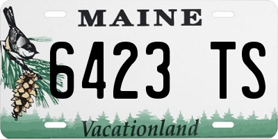 ME license plate 6423TS