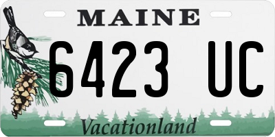 ME license plate 6423UC