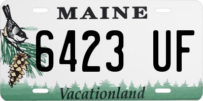 ME license plate 6423UF