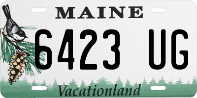 ME license plate 6423UG