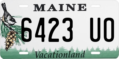 ME license plate 6423UO