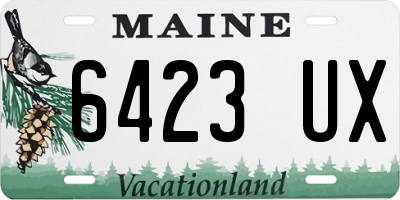 ME license plate 6423UX