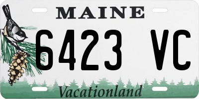 ME license plate 6423VC
