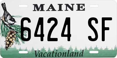 ME license plate 6424SF