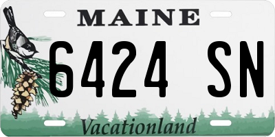 ME license plate 6424SN